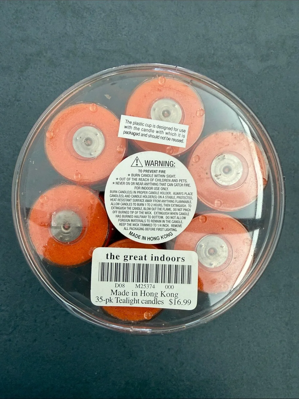 NWT Halloween Orange and Black Tea Light 35 Candle Set